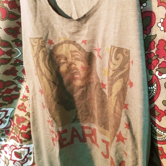 Pearl Jam Triblend ladies tank Soundgarden 90s refire Racerback tanktop NWT - Picture 3 of 4